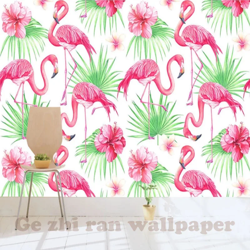 

Custom 3D Mural Wallpaper children Room wall covering Wallpaper 3D Hand painted Flamingos 3D kid Photo Wallpaper Home Decor
