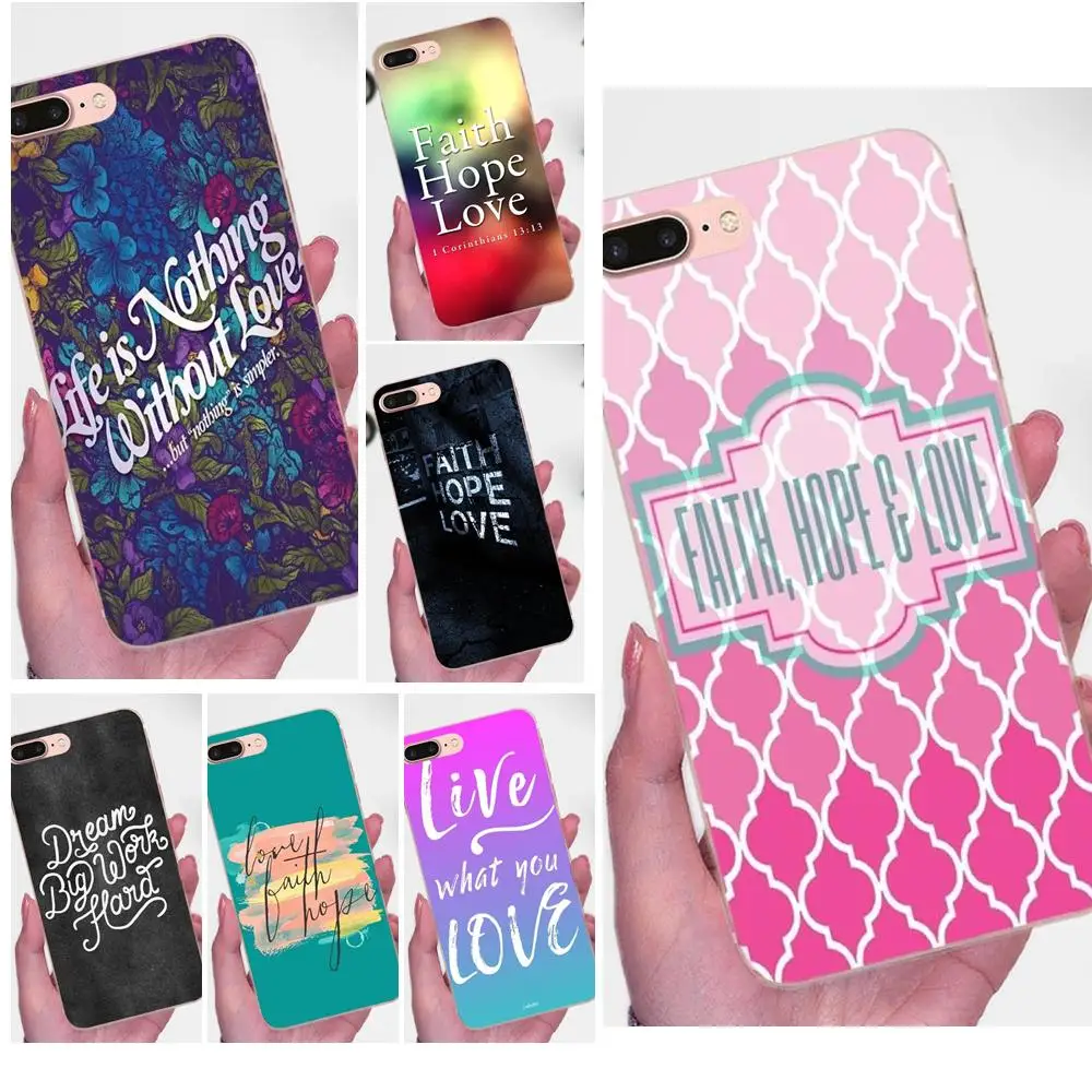 Чехол для телефона из ТПУ Faith Hope Love Huawei Mate 7 8 9 10 20 P8 P9 P10 P20 P30 Lite Plus Pro 2017 | Мобильные
