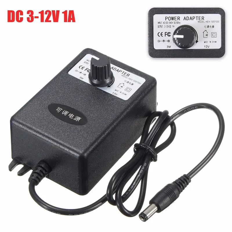 

US Plug AC110-220V to DC Adapter 3-12V 1A Adjustable Power Supply Motor Speed Controller For Electric Hand Drill Hot Sale