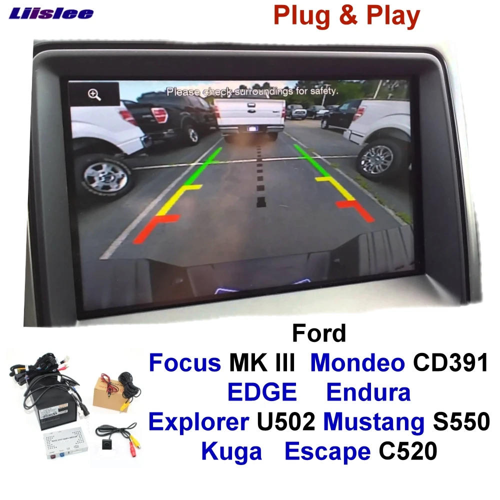 Liislee Реверсивный Интерфейс камеры Резервное копирование Monit для Ford для Focus EDGE Endura Kuga Escape Mustang Explorer Sync 3