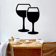 Fashion Red wine Environmental Protection Vinyl Stickers Removable Wall Sticker Bedroom Nursery Decoration