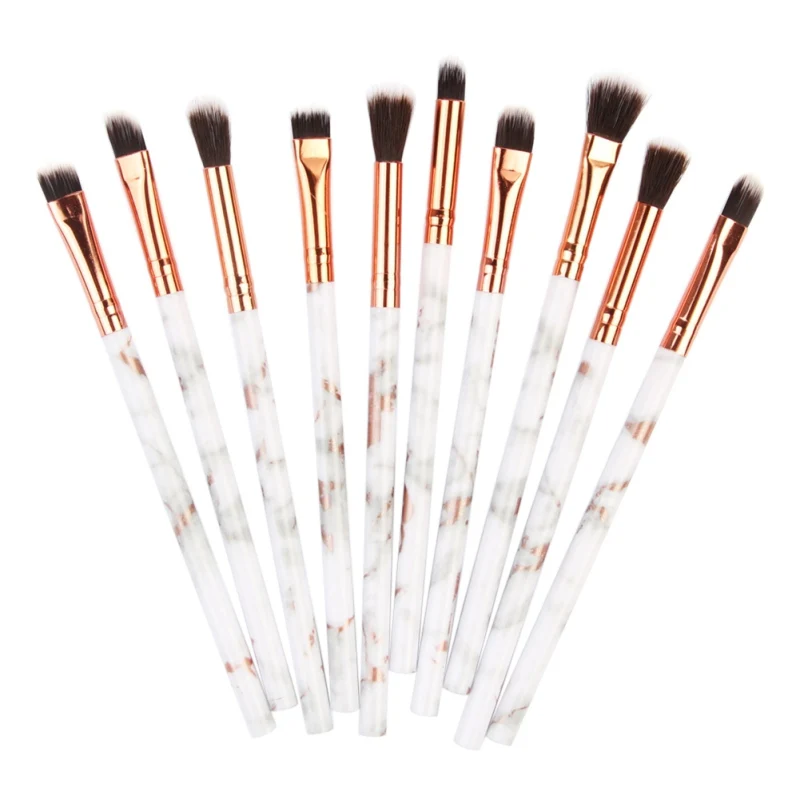 MARBLE Fashion Eye-Makeup Brushes 10 Pcs Multi-Functional Makeup Concealer Eyeshadow Brush Set Tool | Красота и здоровье