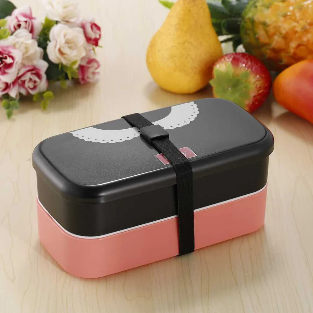 1000ml Double Layer LunchBox Food Storage Container Microwave Oven