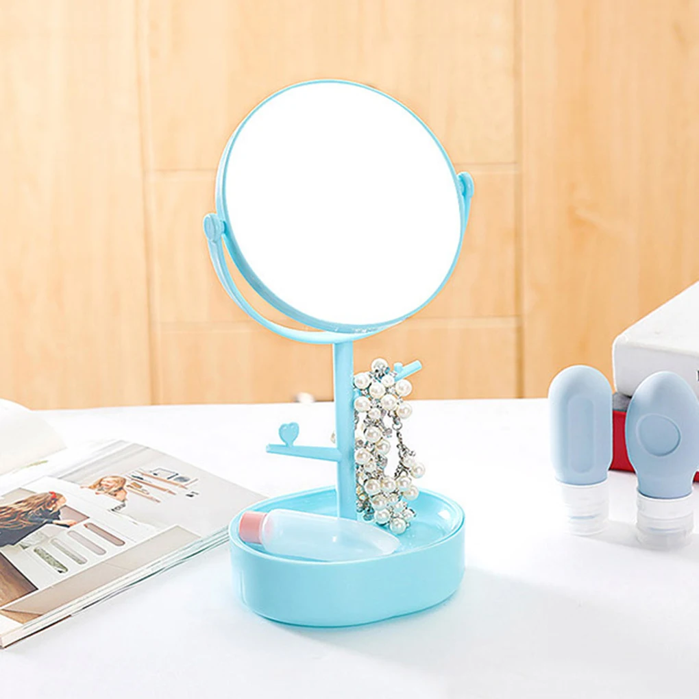 

New Portable Women Girls Rotating Makeup Mirror Dressing Table Stand Mirror Storage Holder Base Bottom