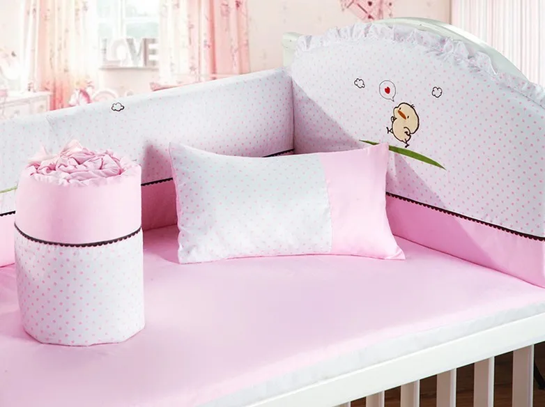 Акция! 6 шт. детские кроватки Постельное белье для девочек Обувь для мальчиков Постельное белье детские кроватки бампер детская кроватка