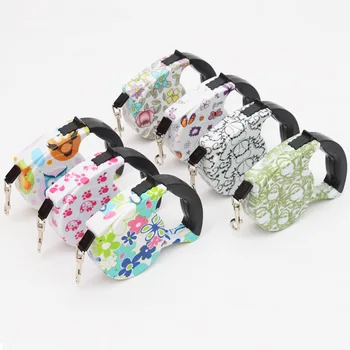 

Automatic stretching Skip the cat rope 8 colors available Pet supplies Traction rope Pattern printing design