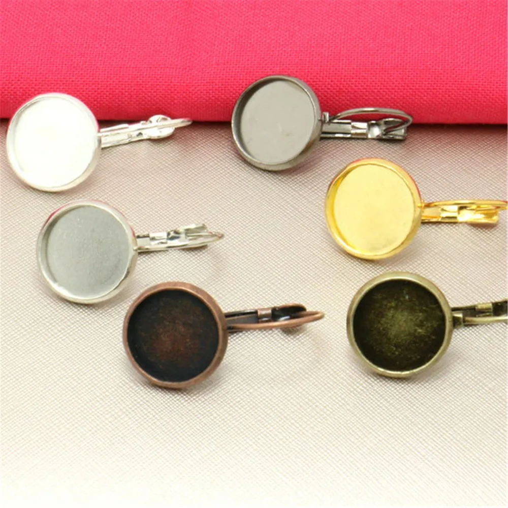 

20 earrings ear clip tray blank bottom support for DIY glass stone jewelry found accessories wholesale