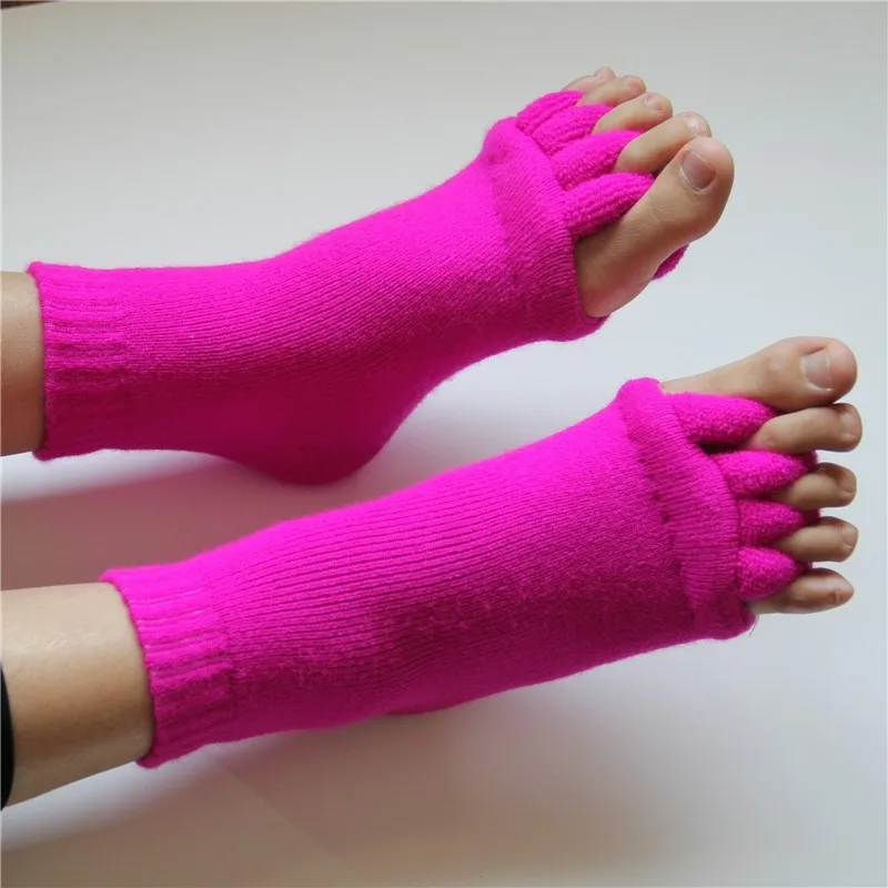 

8 Colos Comfy Toes Foot Alignment Socks Open-toe Socks Keep-fit Massage Socks Alignment Massage Socks, 100Pairs