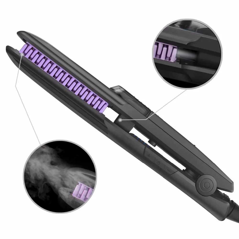 

Professional Steam Hair Straightener Flat Iron Injection Painting Straightening Irons Hair Care Styling Tools
