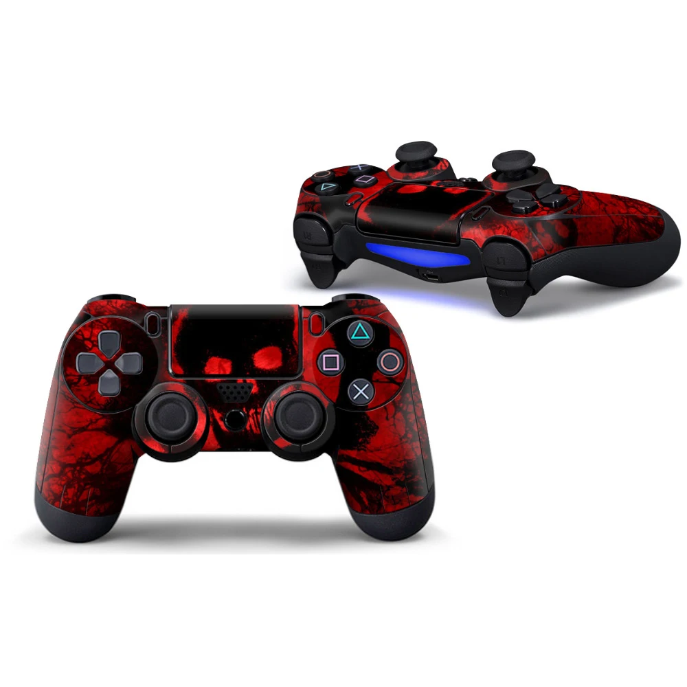 Красный череп виниловая кожа Наклейка для PS4 наклейка на контроллер s Playstation4|stickers
