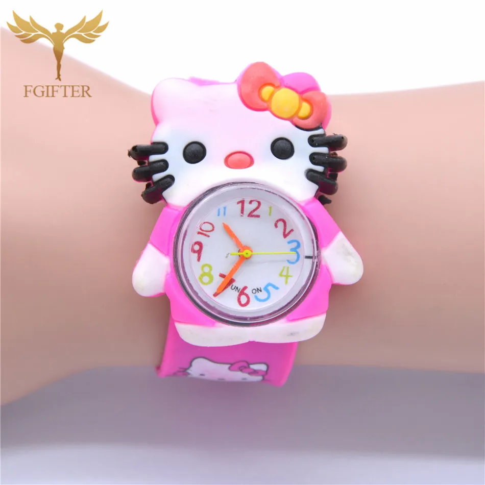 Hot Girls Princess Watches Pink Rubber Cinderella Watch for Kids Girl Plastic Quartz Wristwatch Children's Gift - Цвет: Kids Girls Watches