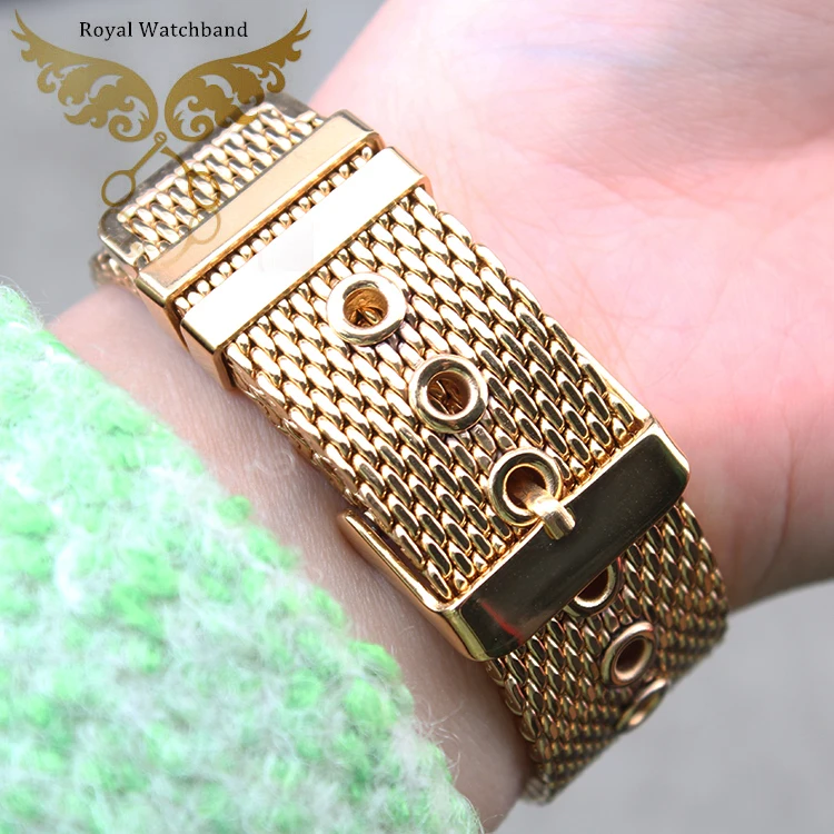 

18mm 20mm 22mm 24mm New Mens Ladies Watch Strap SHARK MESH CHAINMAIL Stainless Steel Band Bracelet Replacement Bands