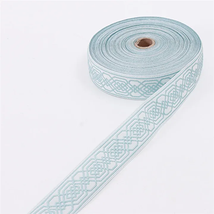 5  25mx3cm Jacquard Ribbon For Home Textile Curtain Printed Satin Ribbon Handmade Diy Wedding Decor Cake Box Clothing Gift Ribbons