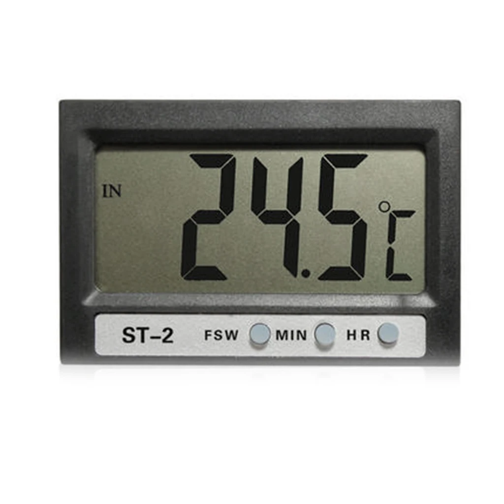 Автомобильный вход/выход ЖК-дисплей двойной-способ цифровой термометр измерения температуры и часы ST2