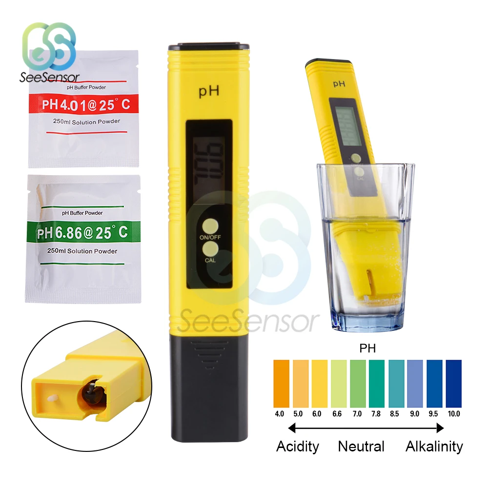 

Protable LCD Digital PH Meter Pen of Tester accuracy 0.01 Aquarium Pool Water Wine Urine Automatic Calibration