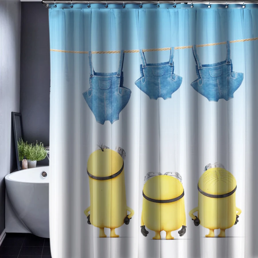 165x180cm Minions Shower Curtain Pattern Customized Shower Curtain Waterproof Bathroom Fabric Shower Curtain For Bathroom 165x180cm Minions Shower Curtain Pattern Customized Shower Curtain Waterproof Bathroom Fabric Shower Curtain For Bathroom