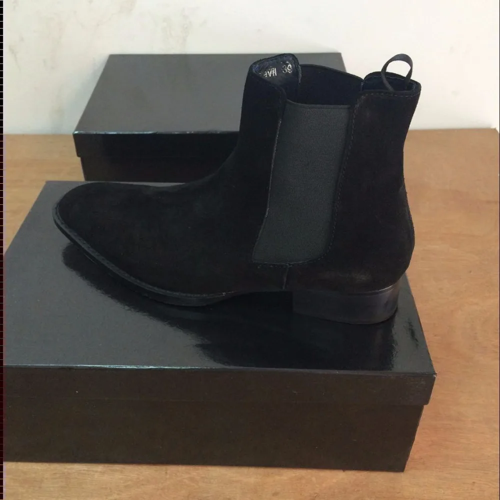 5color euro 37-47 men shoes luxury brand Chelsea mens boots