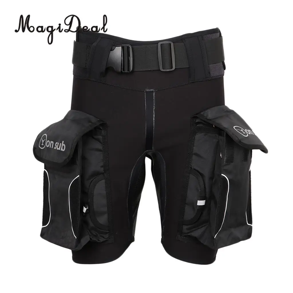 Professional Neoprene Scuba Diving Snorkeling Surfing Spearfishing Kayak SUP Wetsuit Shorts Pants & Large Pockets Gear Equipment