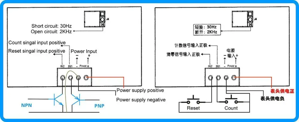 4-цифры светодиодный цифровой счетчик постоянного тока 12V электрический счетчик 0-9999 накопление с задняя крышка меньше, чем 2000 Гц