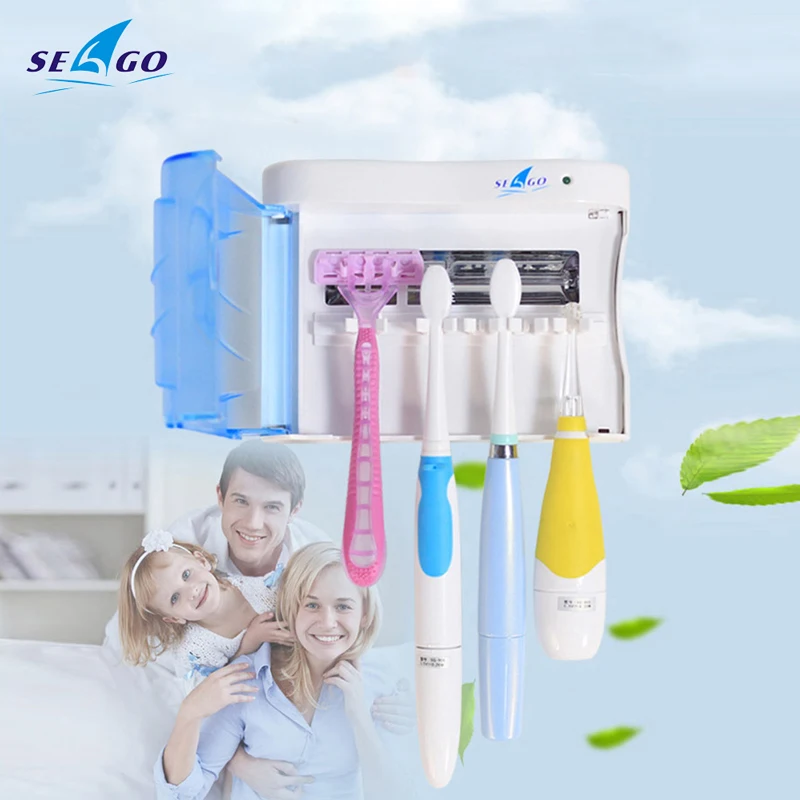 

Wall-mounted Toothbrush Holder UV Sterilizer Eliminate Bacteria on Toothbrush Power-saving System Household Dental Disinfector