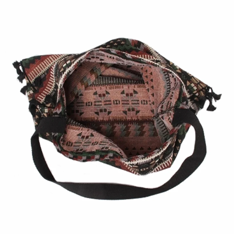 Women Vintage Shoulder Bag Tassel Ethnic Retro Casual Tote Female Folk Boho Shopping Bag Knitting Woven Lady Handbag SS0379 (8)