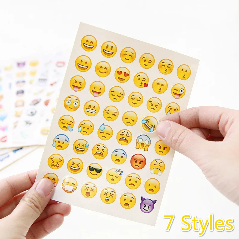 1 шт. 48 классический Emoji улыбка лицо наклейки для блокнота ежедневник альбомы