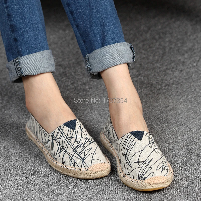 hemp rope soled canvas cartoon shoe 