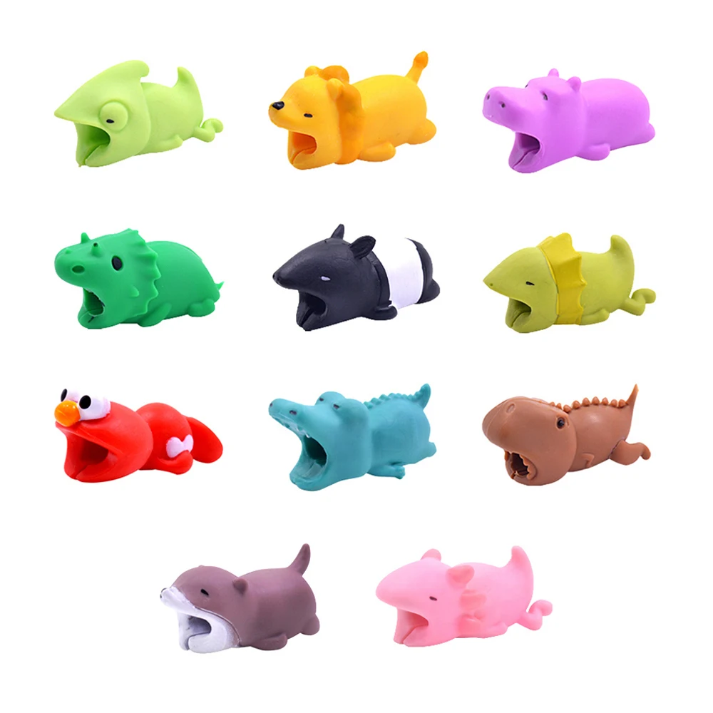

CHIPAL Cute Chompers Cable Protector Bite Organizer Animal Bites Doll Model Wire Winder Phone Holder Accessory Only for iPhone