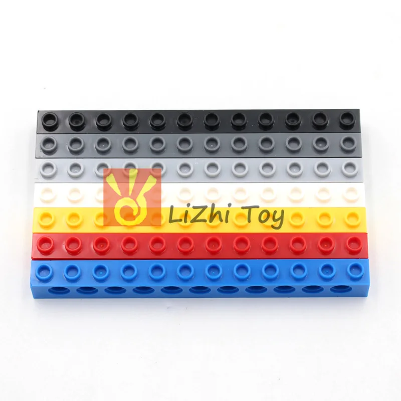 Lizhi Technic 3895 кирпич 1x12 с отверстием толстые Кирпичи Модель Строительные блоки