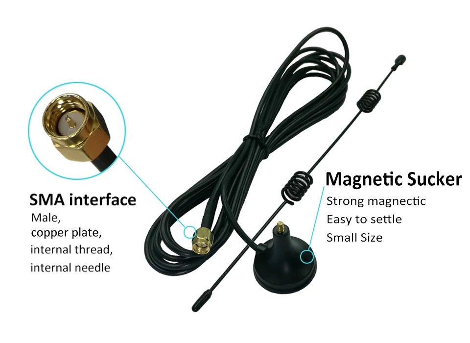 2,4 ГГц Wifi антенна SMA разъем 2,4 dBi G антенна магнитное основание присоска антенна 3 метра удлинитель Wi-Fi маршрутизатор