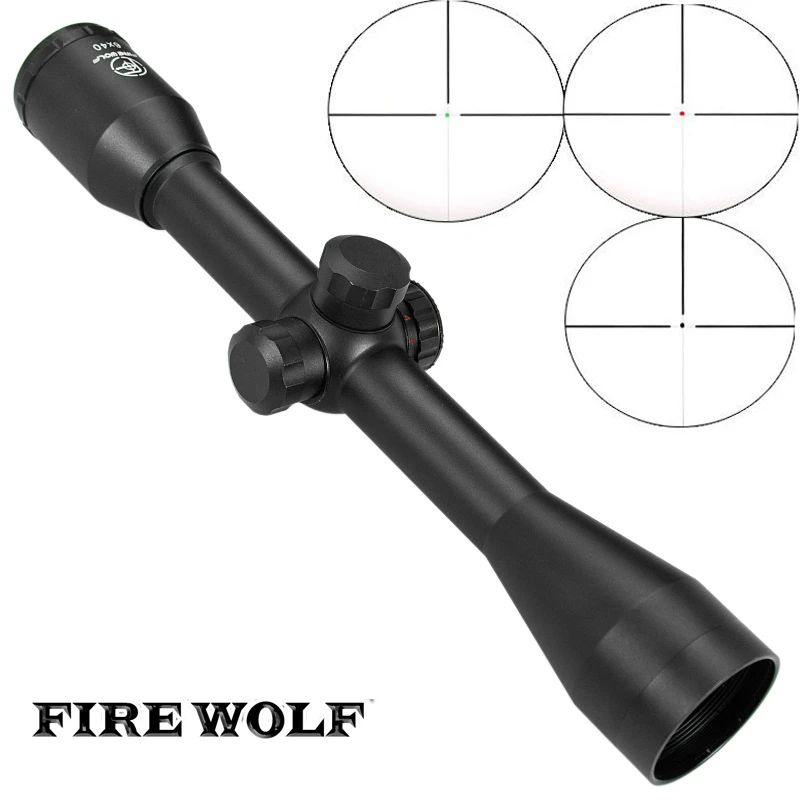 

2018 New FRIE WOLF Illumination 6X40IR Riflescopes Rifle Scope Hunting Scope W/ Mounts