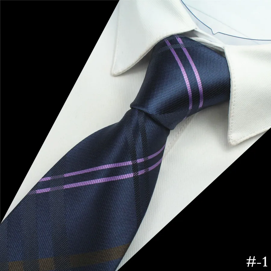 Neck Tie Ricnais 1200 Needles Quality 100% Silk Men Ties Plaid Striped Neck Ties for Men Classic Wear Business Wedding Party Gravatas