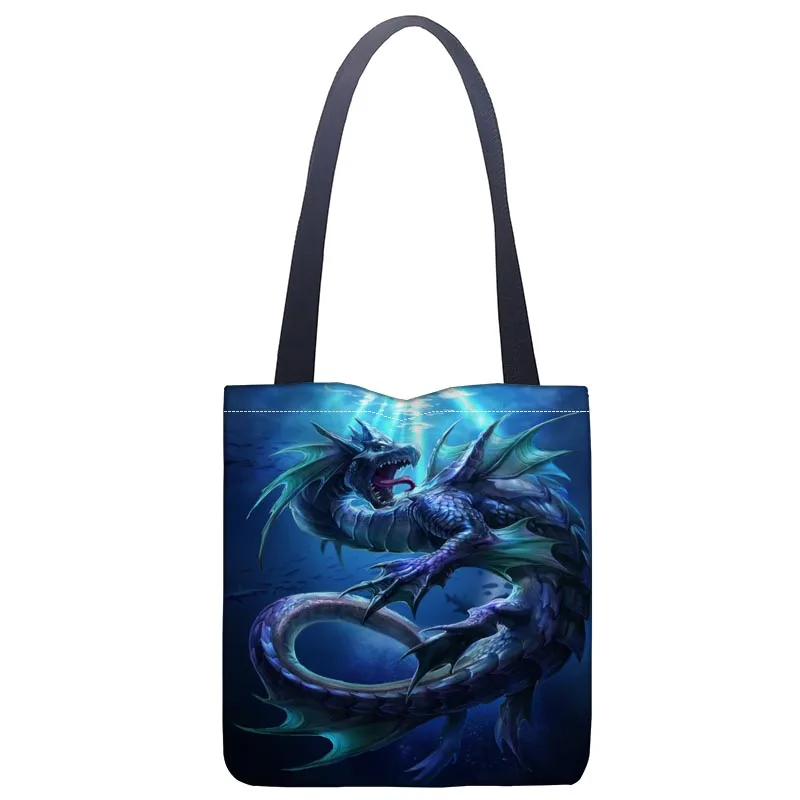 Dragon Print Shoulder Bag Custom Print Shoulder Bag Logo Print