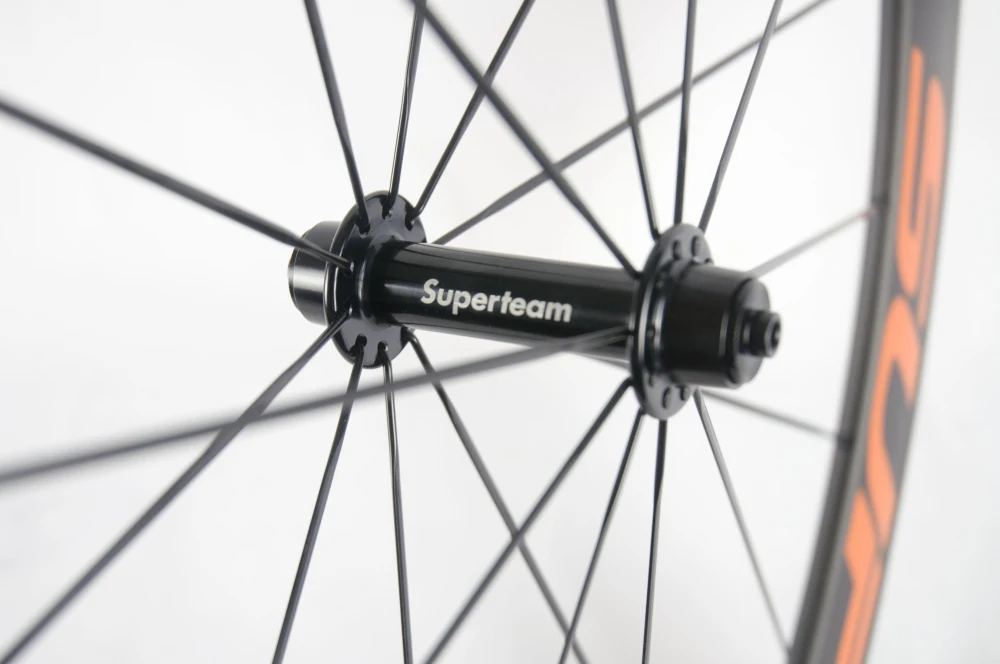 SuperTeam 50 мм набор колес с карбоновыми клинчерными покрышками 700C UD МАТОВЫЕ дорожные колеса