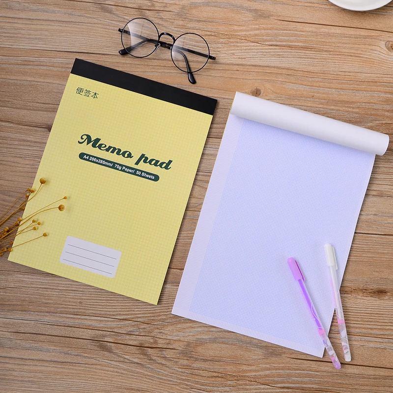 Simple A4 Grid Paper Memo Pads School Office Stationery Note Pad Diary