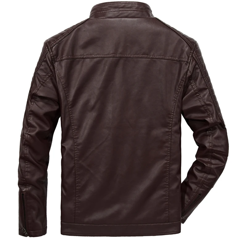 Новая мужская зимняя куртка из искусственной кожи Модная высококачественная повседневная Байкерская мотоциклетная верхняя мужская куртка пальто размера плюс 3XL
