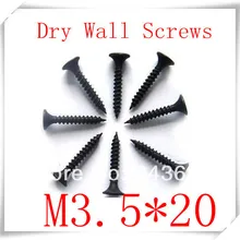 200 шт./лот M3.5* 20 высокая прочность саморез сухие ногти стене Оптовые потайной головкой