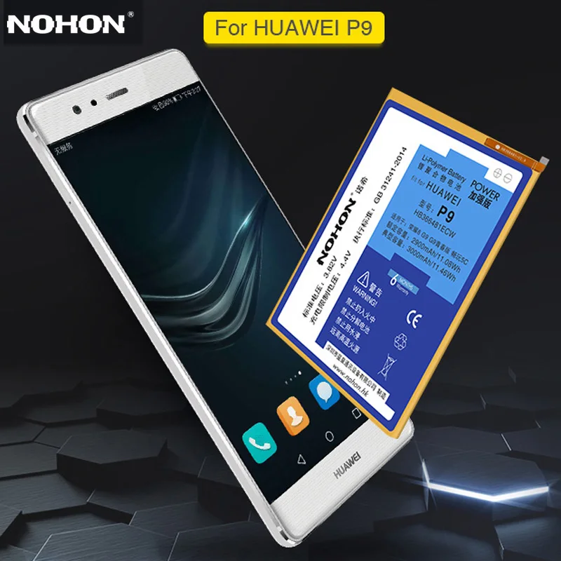 Аккумуляторная батарея NOHON для Huawei P9 G9 Lite Honor 6 7 8 5C 4X 7i P8/P8 Enjoy 5S HB366481ECW|Аккумуляторы
