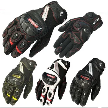 

2019 New MONORAIL Motorcycle Racing Biker Gloves Knight Equipment Protection Motorbike glove of Leather Carbon Fiber Anti-fall