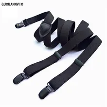 Последняя мода, подтяжки для мужчин, индивидуальные черные подтяжки с тремя зажимами, Эластичные подтяжки, ширина 2,0 см, Y back, мужские подтяжки