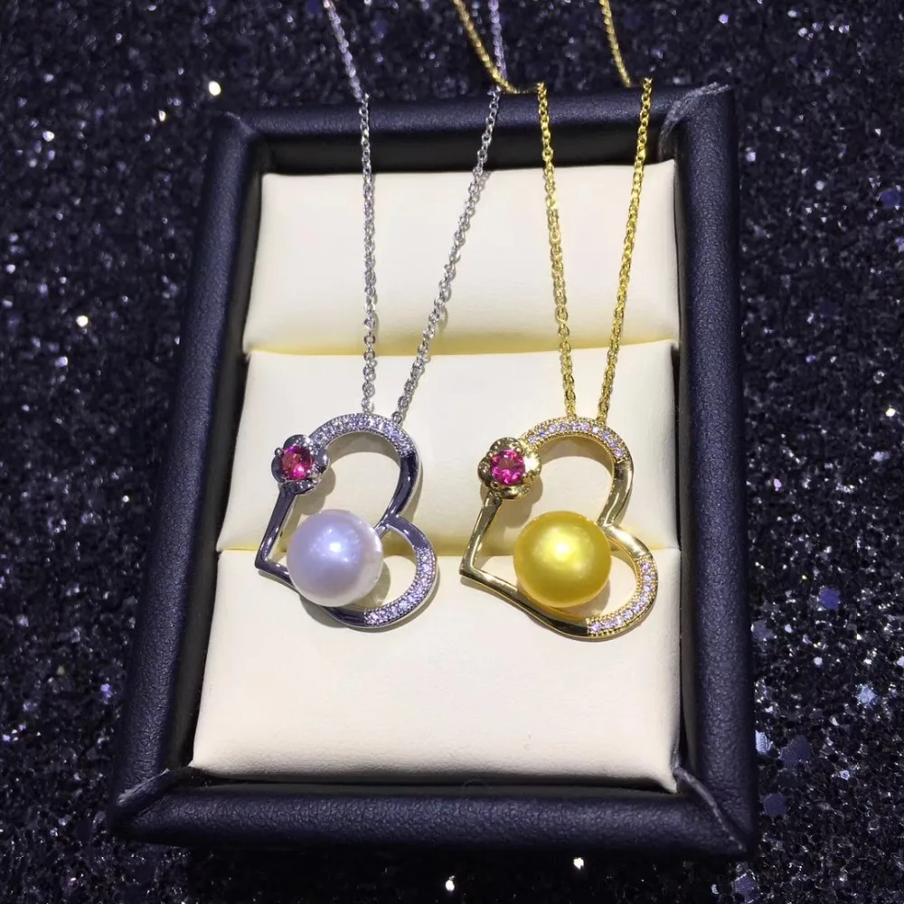 

Heart Lady's Fashion Charm Pearl Pendant Mounts, Pendant Findings, Pendant Settings Jewelry Parts Fittings Wedding Accessories