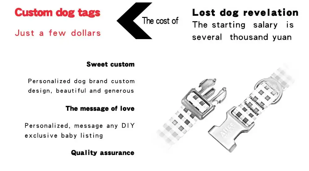 Ошейник для собак, персонализированный нейлоновый ошейник для питомцев, ошейник для щенков, кошек, именная табличка, ID Ошейники, регулируемый для средних и больших собак, Выгравированный