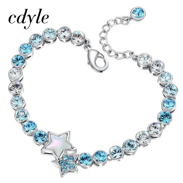 

Cdyle Crystals from Swarovski Women Bracelet & Bangles S925 Sterling Silver Fashion Jewelry Twelve Constellation Bracelet