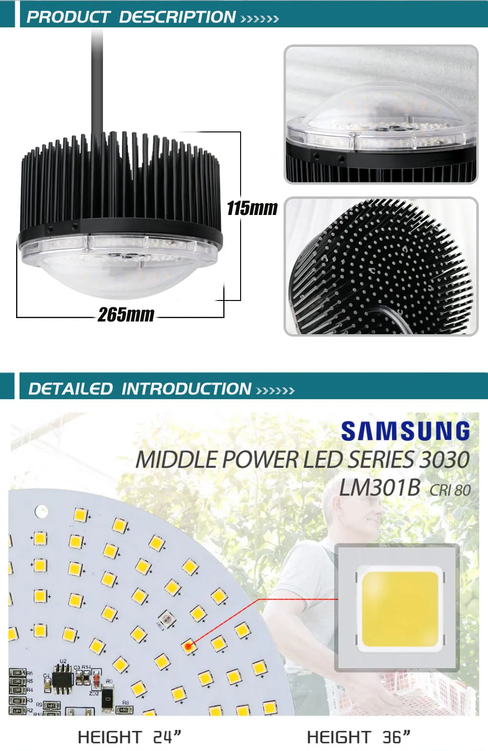 Супер яркий 100 W AC 220 V Led Grow Light Quantum доска полный спектр samsung LM301B SK 3000 K 660nm для комнатных растений для растений; для овощей цветок