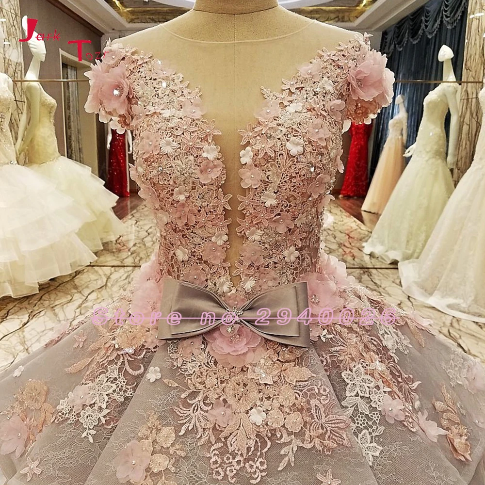 Jark Tozr Vestido de Casamento молния сзади великолепные бальное платье Свадебные платья 2019