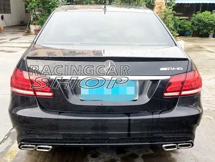 E63 Style Black Series diffuser/Exhaust Tips combo For Mercedes W212 E-Class E200 E220 E250 E300 E350  E500 E550 AMG Sport Bumper 2014UP