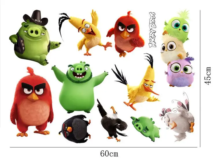 Kawaii-Birds-Wall-Stickers-for-Kids-Rooms-Baby-Home-Decoration-Anime-Posters-Cartoon-Wall-Decal-Art