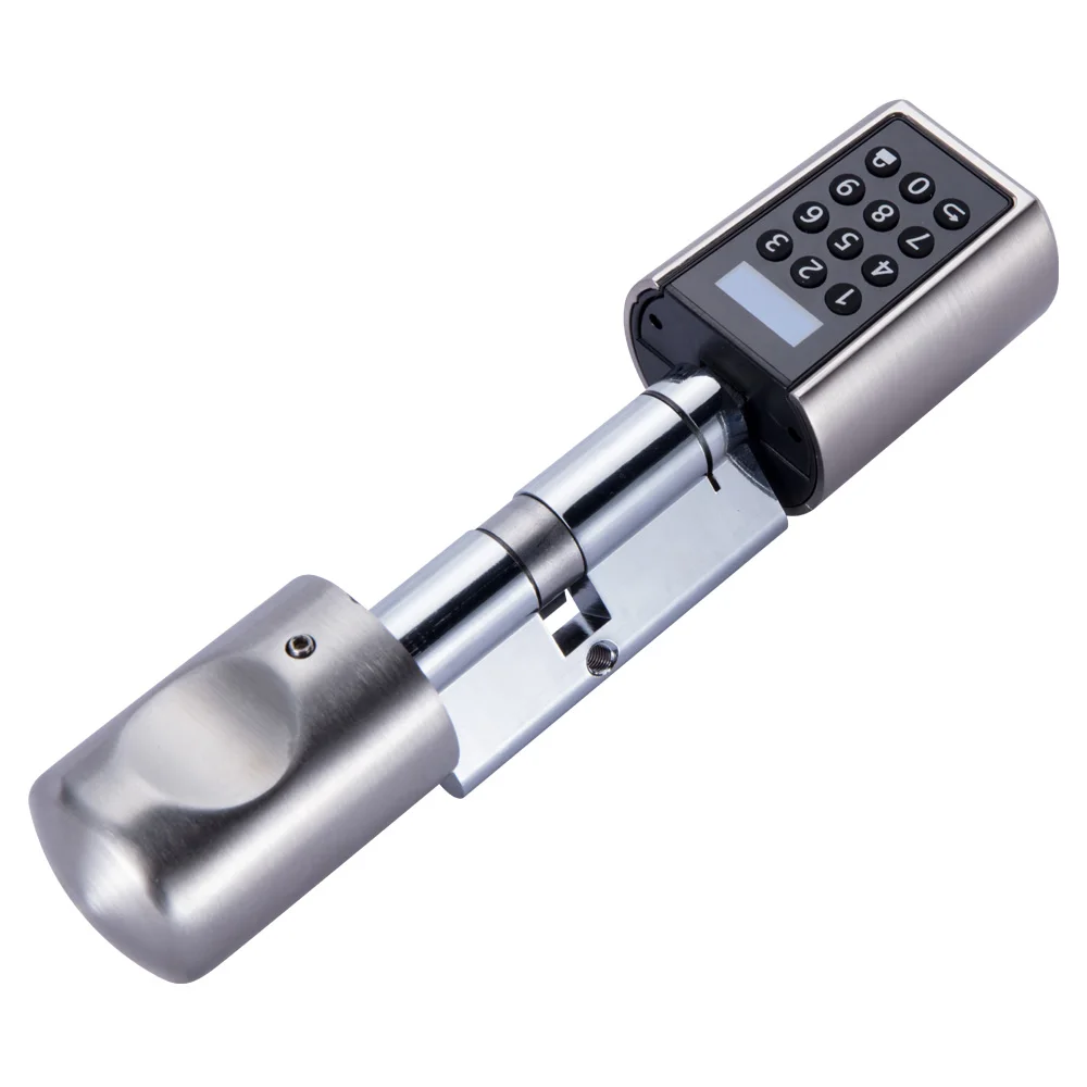 Intelligent Bluetooth Smart electronic cylinder lock with code card and bluetooth Mobile App controlled