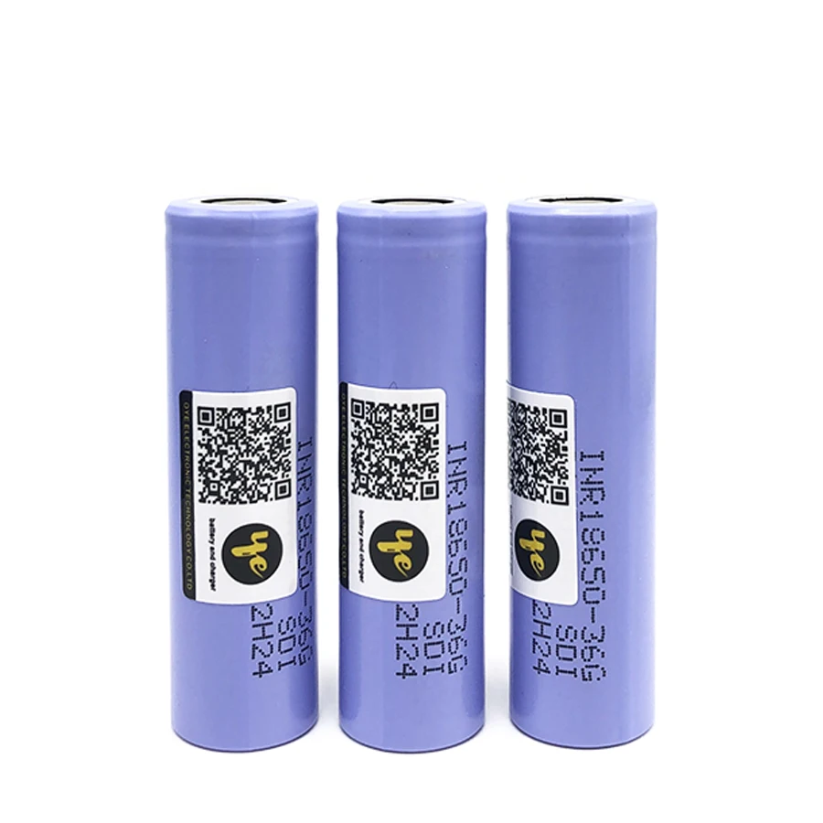 original 18650 3600mAh INR18650-36G 10A rechargeable li-ion battery 18650 battery 36G bateria 18650 lithium battery