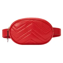 Модная Высококачественная поясная сумка Женская поясная сумка Роскошная брендовая кожаная нагрудная сумка Красного черного цвета YB04